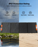 VEVOR pārnēsājama elektroenerģijas stacija 2400 W ar 200 W salokāmu saules paneli, 2160 Wh paplašināma LiFePO4 akumulatora sistēma ar 10 izejām un regulējamu ievades jaudu mājai, kempingam un kemperiem