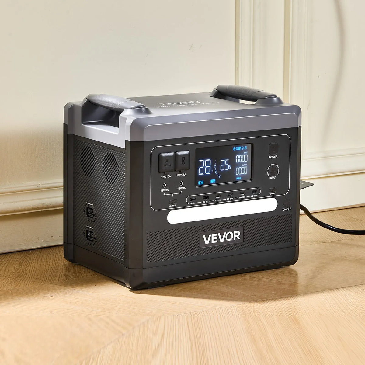 VEVOR Uzlādes stacija 2400W/2160Wh — paplašināma