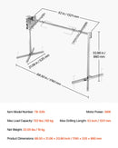 VEVOR elektriskais rotācijas grils AC 220–240 V ar 8 augstuma līmeņiem, 38 W motoru, nerūsējošā tērauda konstrukciju un maksimālo slodzi 60 kg, automātisks BBQ grila komplekts pasākumiem