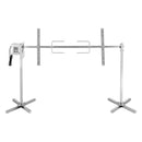 VEVOR elektriskais rotācijas grils AC 220–240 V ar 8 augstuma līmeņiem, 38 W motoru, nerūsējošā tērauda konstrukciju un maksimālo slodzi 60 kg, automātisks BBQ grila komplekts pasākumiem