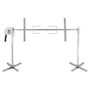 VEVOR elektriskais rotācijas grils AC 220–240 V ar 8 augstuma līmeņiem, 38 W motoru, nerūsējošā tērauda konstrukciju un maksimālo slodzi 60 kg, automātisks BBQ grila komplekts pasākumiem