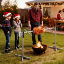 VEVOR elektriskais rotācijas grils AC 220–240 V ar 8 augstuma līmeņiem, 38 W motoru, nerūsējošā tērauda konstrukciju un maksimālo slodzi 60 kg, automātisks BBQ grila komplekts pasākumiem