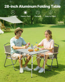 Saliekamais kempinga galds, viegls pārnēsājams alumīnija galds ar rullējamu virsmu, kompakts dizains ar pārnēsāšanas somu, piemērots āra gatavošanai, piknikiem, ceļojumiem un atpūtai pludmalē, sudraba krāsā