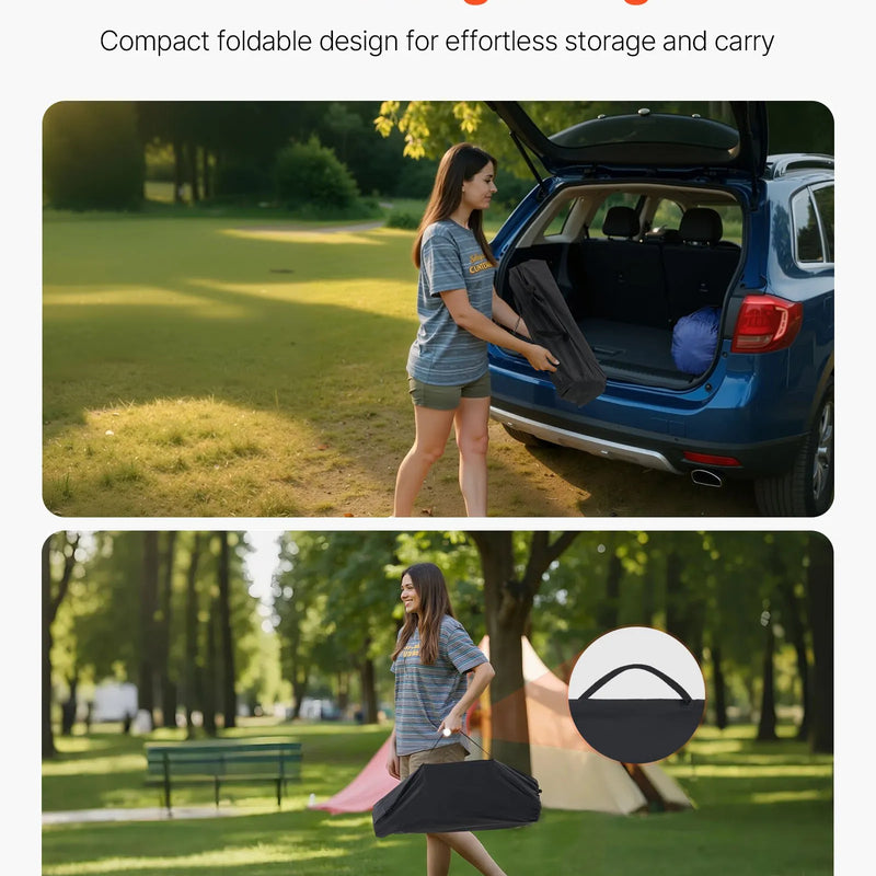 Saliekamais kempinga galds, viegls pārnēsājams alumīnija galds ar rullējamu virsmu, kompakts dizains ar pārnēsāšanas somu, piemērots āra gatavošanai, piknikiem, ceļojumiem un atpūtai pludmalē, sudraba krāsā