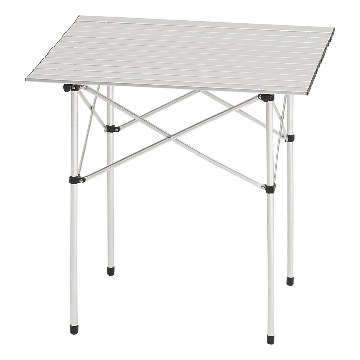 Folding Camping Table, Lightweight Portable Aluminium Table with Rolling Surface, Compact Design with Carry Bag, Suitable for Outdoor Cooking, Picnics, Travelling and Beach Relaxation, Silver VEVOR