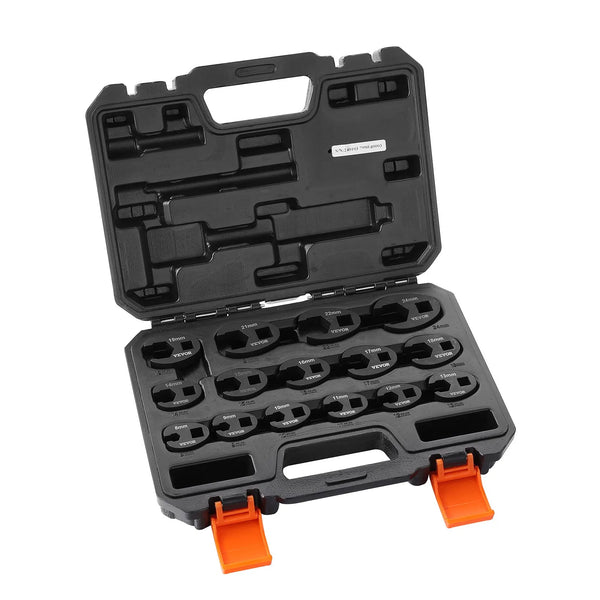 Crowfoot tipa atslēgu komplekts ar 12,7 mm stiprinājuma izmēru.