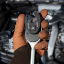 Crowfoot tipa atslēgu komplekts ar 12,7 mm stiprinājuma izmēru.