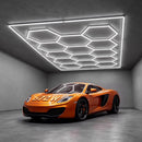 VEVOR sešstūru LED garāžas gaismeklis 672W, 80640lm, 6500K, 14 sekcijas