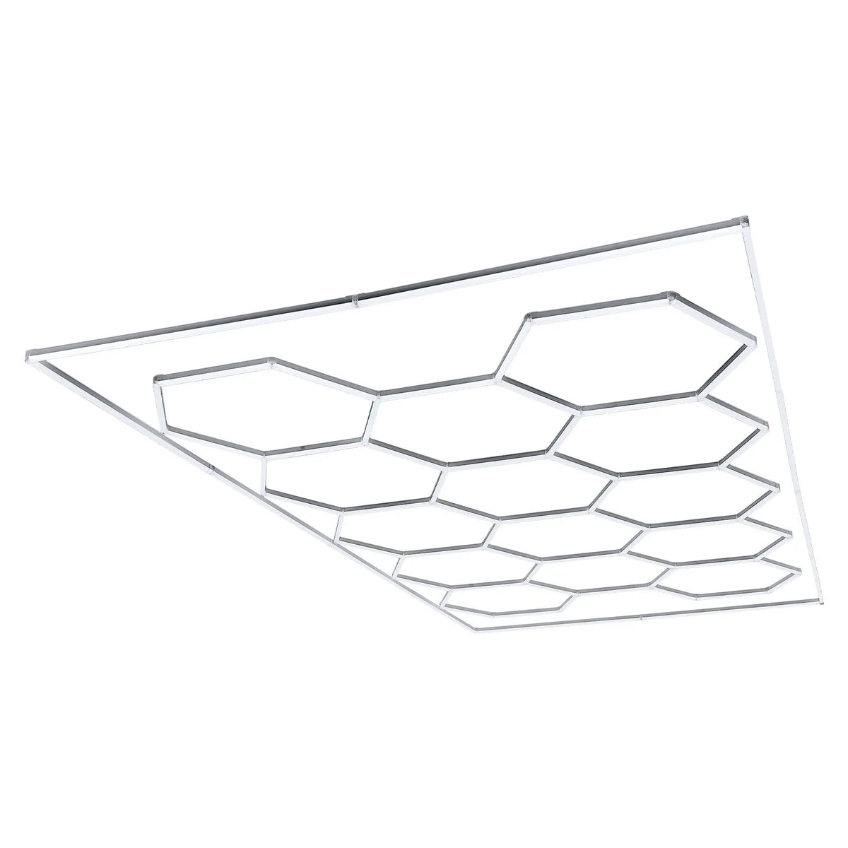 VEVOR sešstūru LED garāžas gaismeklis 672W, 80640lm, 6500K, 14 sekcijas