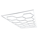 VEVOR sešstūru LED garāžas gaismeklis 672W, 80640lm, 6500K, 14 sekcijas