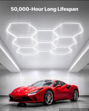 VEVOR sešstūru LED garāžas gaismeklis 248W, 29760lm, 6500K, 8 sekcijas