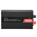 VEVOR 3500 W tīra sinusviļņa invertors 12 V DC uz 230 V AC ar LCD displeju, tālvadības pulti, USB, 2 AC un Type-C pieslēgvietām, piemērots kemperiem, kravas auto un kempingam