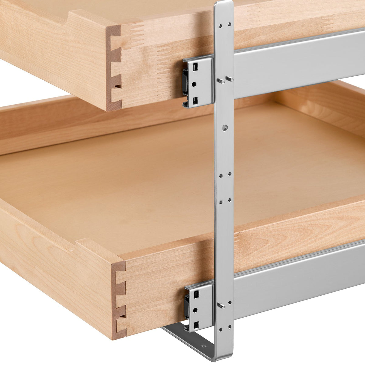 VEVOR Two-Tier Pull-Out Cabinet Organiser with Soft Close, 508 x 533 mm, Wood