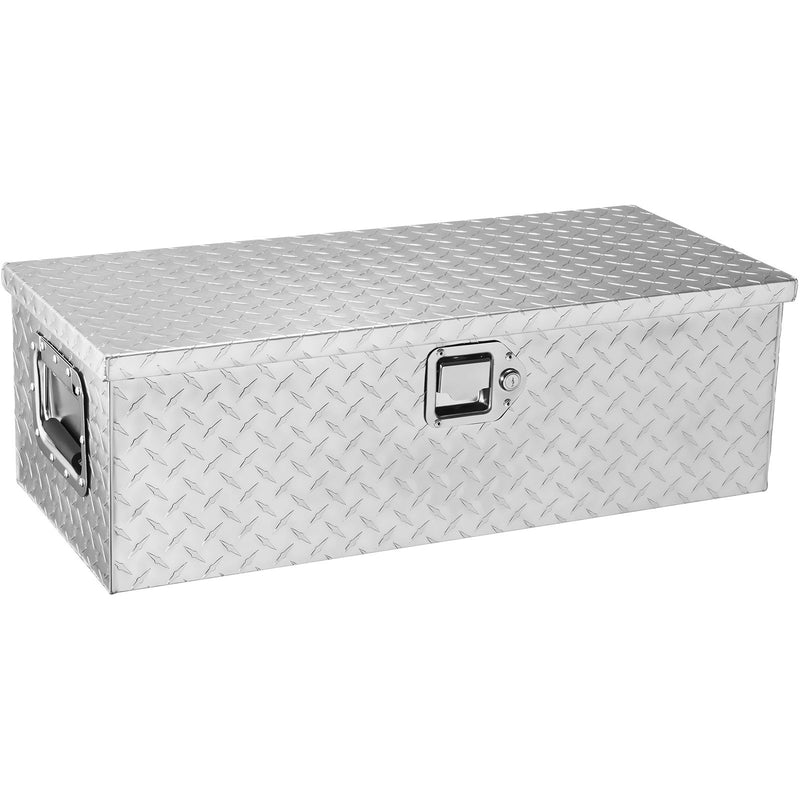 VEVOR smagā tipa alumīnija instrumentu kaste – 30 × 13 × 9,6 cm, sudraba krāsā, ar rokturi, atslēgu slēdzeni, piemērota kravas automašīnām, piekabēm un kemperiem