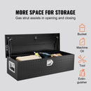 VEVOR smagā tipa alumīnija instrumentu kaste - 39 × 13 × 10", melna, ar dimanta raksta virsmu, sānu rokturiem un slēdzamām atslēgām