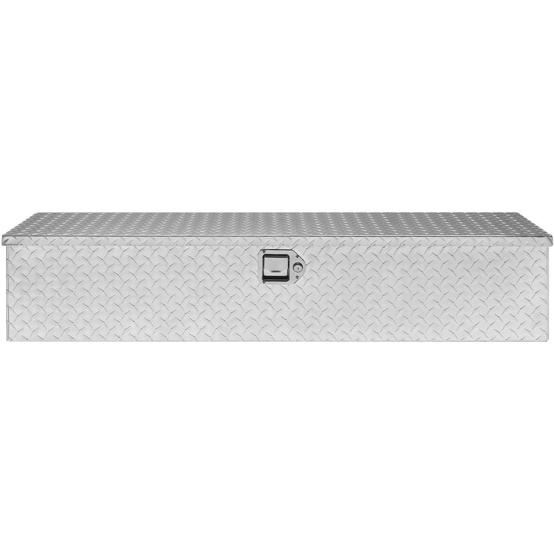 VEVOR smaga darba alumīnija instrumentu kaste, dimanta plāksne, sānu rokturis, slēdzene ar atslēgām, uzglabāšanas kaste pikapiem, RV un piekabēm, 122 x 38 x 38 cm, sudraba