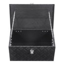 VEVOR smagās slodzes alumīnija kravas automašīnas instrumentu kaste, 508×304,8×241,3 mm rievota uzglabāšanas kaste ar sānu rokturi un slēdzeni ar atslēgām, melna, piemērota piekabēm, pikapiem un kemperiem