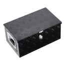 VEVOR smagās slodzes alumīnija kravas automašīnas instrumentu kaste, 508×304,8×241,3 mm rievota uzglabāšanas kaste ar sānu rokturi un slēdzeni ar atslēgām, melna, piemērota piekabēm, pikapiem un kemperiem