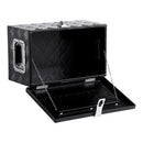 VEVOR smagās slodzes alumīnija kravas automašīnas instrumentu kaste, 508×304,8×241,3 mm rievota uzglabāšanas kaste ar sānu rokturi un slēdzeni ar atslēgām, melna, piemērota piekabēm, pikapiem un kemperiem