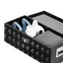 VEVOR smagās slodzes alumīnija kravas automašīnas instrumentu kaste, 762×330,2×243,84 mm rievota uzglabāšanas kaste ar sānu rokturi un slēdzeni ar atslēgām, melna, piemērota piekabēm, pikapiem un kemperiem