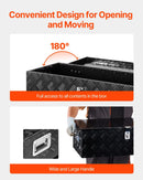 VEVOR smagās slodzes alumīnija kravas automašīnas instrumentu kaste, 762×330,2×243,84 mm rievota uzglabāšanas kaste ar sānu rokturi un slēdzeni ar atslēgām, melna, piemērota piekabēm, pikapiem un kemperiem