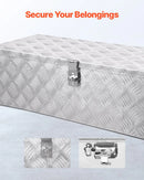 VEVOR smagās slodzes alumīnija kravas kastes instrumentu kaste ar rievojuma pārklājumu, sānu rokturiem un slēdzeni, 762×330×244 mm, sudraba krāsa