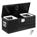 VEVOR smagās slodzes alumīnija kravas kastes instrumentu kaste ar rievotu pārklājumu, bīdāmu plauktu, sānu rokturi un slēdzeni, 899×370×370 mm, melna