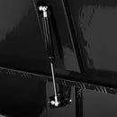 VEVOR smagās slodzes alumīnija kravas kastes instrumentu kaste ar rievotu pārklājumu, bīdāmu plauktu, sānu rokturi un slēdzeni, 899×370×370 mm, melna