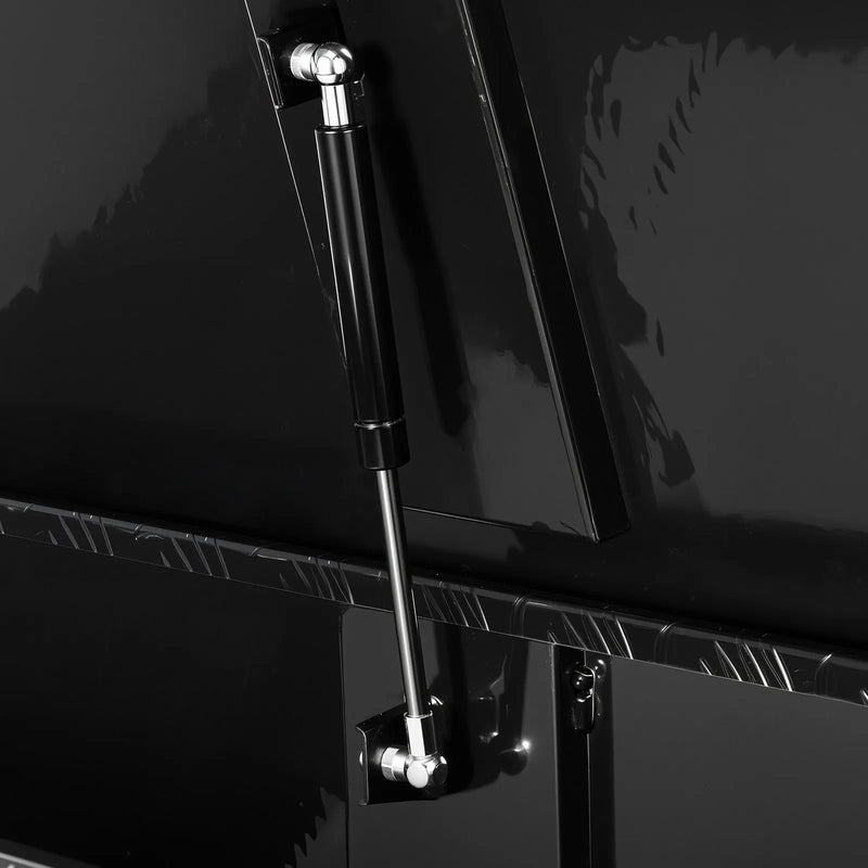 VEVOR smagās slodzes alumīnija kravas kastes instrumentu kaste ar rievotu pārklājumu, bīdāmu plauktu, sānu rokturi un slēdzeni, 899×370×370 mm, melna