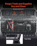 VEVOR smagās slodzes alumīnija kravas automašīnas instrumentu kaste, 1219,2×495,3×444,5 mm rievota uzglabāšanas kaste ar sānu rokturi un slēdzeni ar atslēgām, melna, piemērota piekabēm un pikapiem