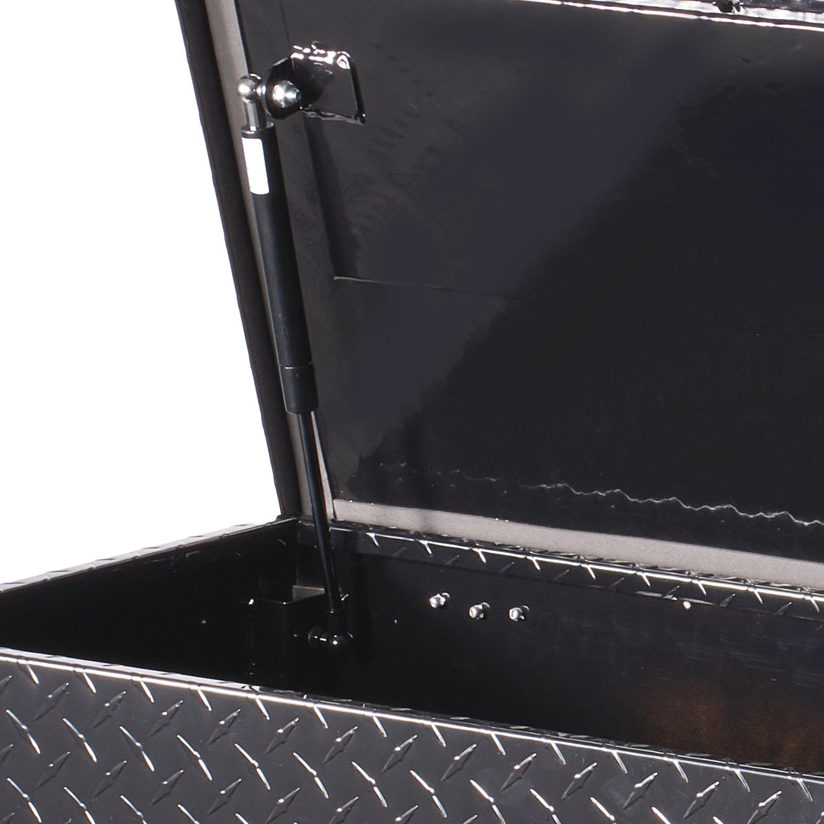 VEVOR Heavy-Duty Aluminium Tool Box with Diamond Plate Cover, Side Handles and Lock, 1244.6×381×381 mm, Black