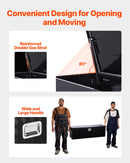 VEVOR smagās slodzes alumīnija kravas kastes instrumentu kaste ar dimanta raksta pārklājumu, sānu rokturiem un slēdzeni, 1244,6×381×381 mm, melna