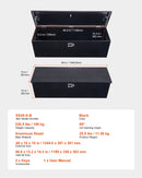 VEVOR smagās slodzes alumīnija kravas kastes instrumentu kaste ar dimanta raksta pārklājumu, sānu rokturiem un slēdzeni, 1244,6×381×381 mm, melna