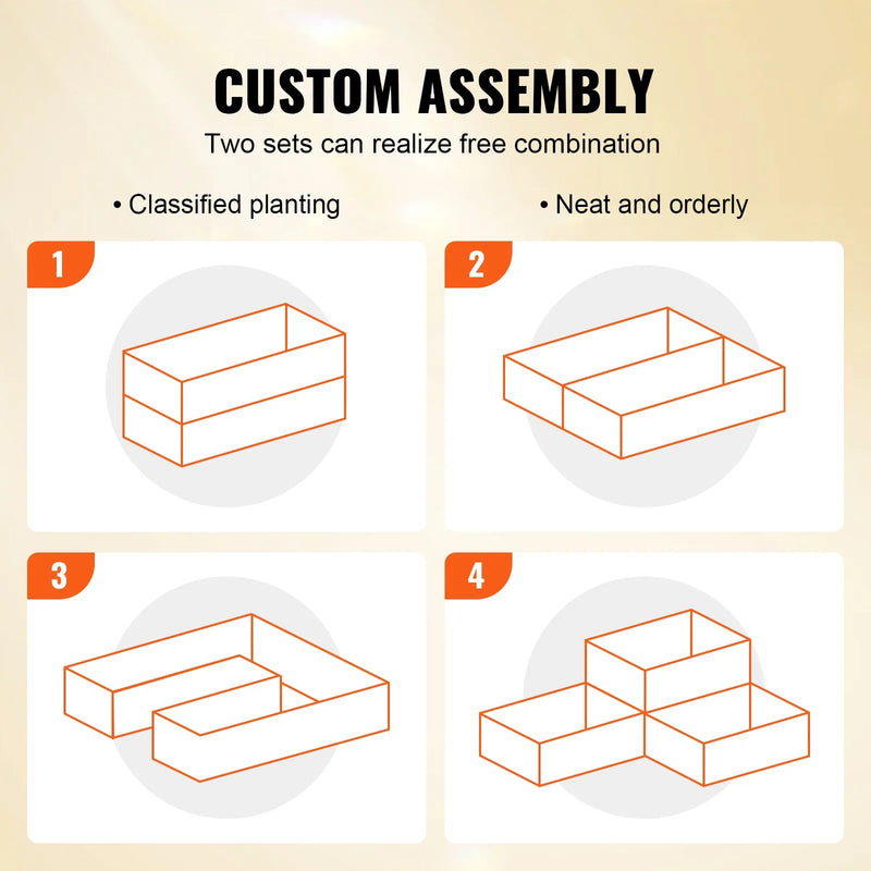 Paaugstinātā dārza dobe 240 × 61 × 25 cm koka stādīšanas kaste ar atvērtu pamatni, āra ziediem, dārzeņiem un garšaugiem dārzā, pagalmā vai balkonā, gaiši brūna