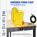 VEVOR augstuma regulējams darba galds, 1219 × 508 mm, ar rozetēm, stabila konstrukcija darbnīcai, birojam vai mājai