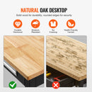 VEVOR darba galds uz riteņiem, 1219 mm, ar koka virsmu un atvilktņu organizatoru, kravnesība 680 kg