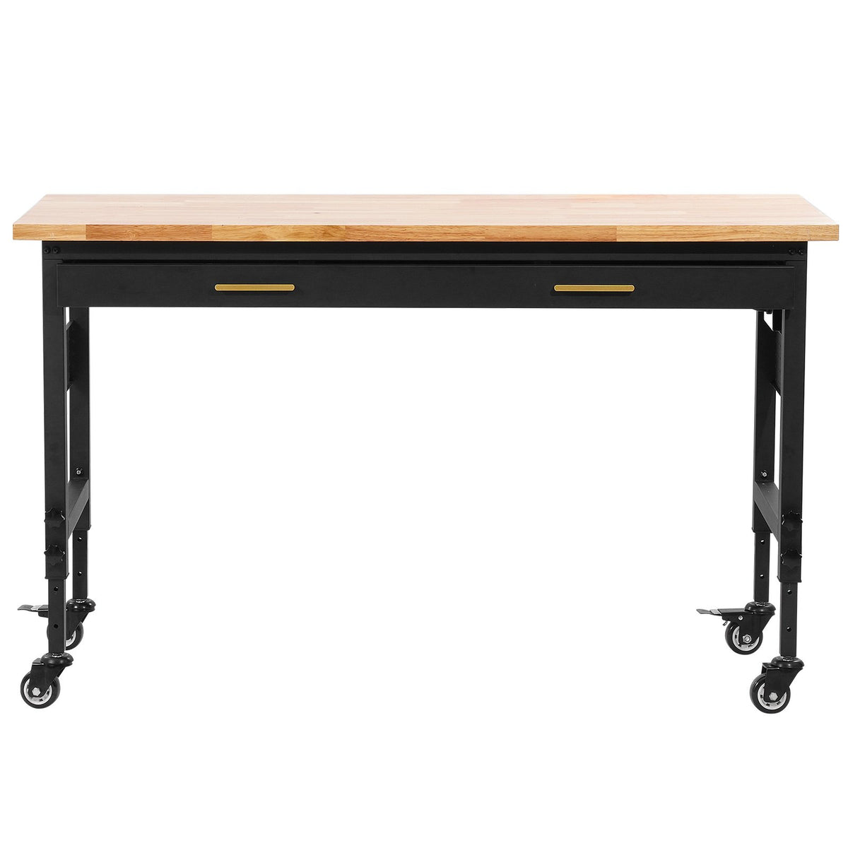 VEVOR 152 x 61 x 106 cm Mobile Work Bench, Adjustable Height, Work Surface with Power Outlet and Drawers