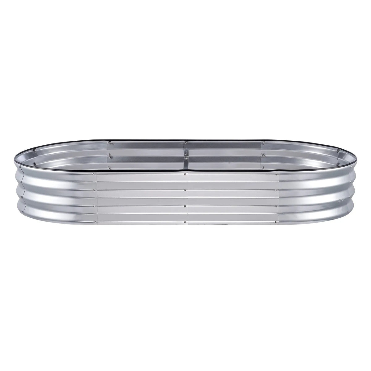 Raised Garden Bed, 183 × 92 × 28 cm Galvanised Metal Planting Box with Open Bottom, Suitable for Growing Flowers, Vegetables and Herbs in Yard, Garden, Terrace or Balcony, Silver