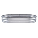 Paaugstinātā dārza dobe, 183 × 92 × 28 см cinkota metāla stādīšanas kaste ar atvērtu pamatni, piemērota ziedu, dārzeņu un garšaugu audzēšanai pagalmā, dārzā, terasē vai balkonā, sudraba