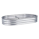 Paaugstinātā dārza dobe, 183 × 92 × 28 см cinkota metāla stādīšanas kaste ar atvērtu pamatni, piemērota ziedu, dārzeņu un garšaugu audzēšanai pagalmā, dārzā, terasē vai balkonā, sudraba