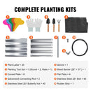 Paaugstinātā dārza dobe, 183 × 92 × 28 см cinkota metāla stādīšanas kaste ar atvērtu pamatni, piemērota ziedu, dārzeņu un garšaugu audzēšanai pagalmā, dārzā, terasē vai balkonā, sudraba