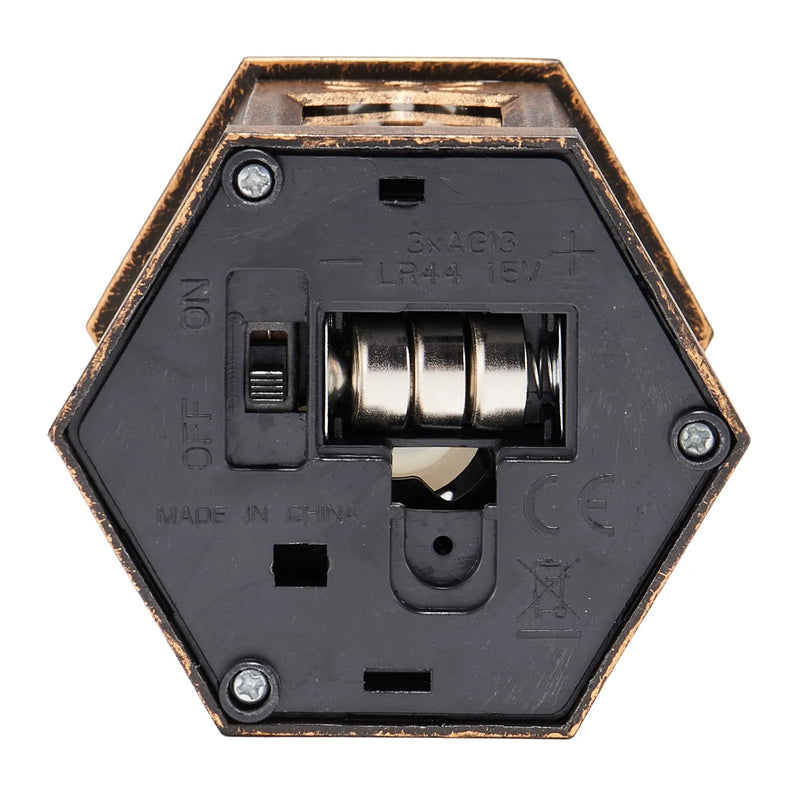 VEVOR dekoratīvās sveču laternas, 12 gab., LED elektriskās bezliesmas sveces, plastmasas LED turētājs ar stiklu, sienas piekarināmas iekštelpu lieveņa laternas, piemērotas kāzu galdiem, ballītēm un lauku stila interjera dekoram, bronzas krāsā