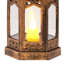 VEVOR dekoratīvās sveču laternas, 12 gab., LED elektriskās bezliesmas sveces, plastmasas LED turētājs ar stiklu, sienas piekarināmas iekštelpu lieveņa laternas, piemērotas kāzu galdiem, ballītēm un lauku stila interjera dekoram, bronzas krāsā