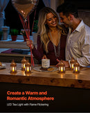 VEVOR dekoratīvās sveču laternas, 12 gab., LED elektriskās bezliesmas sveces, plastmasas LED turētājs ar stiklu, sienas piekarināmas iekštelpu lieveņa laternas, piemērotas kāzu galdiem, ballītēm un lauku stila interjera dekoram, bronzas krāsā