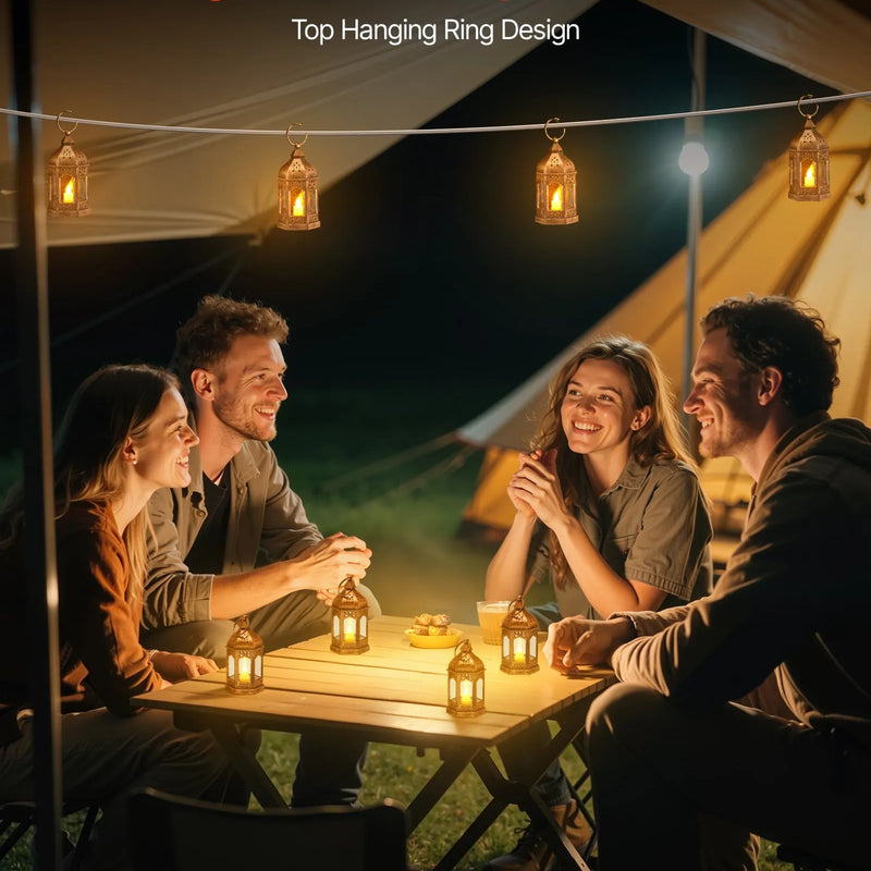 VEVOR dekoratīvās sveču laternas, 12 gab., LED elektriskās bezliesmas sveces, plastmasas LED turētājs ar stiklu, sienas piekarināmas iekštelpu lieveņa laternas, piemērotas kāzu galdiem, ballītēm un lauku stila interjera dekoram, bronzas krāsā