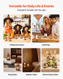 VEVOR dekoratīvās sveču laternas, 12 gab., LED elektriskās bezliesmas sveces, plastmasas LED turētājs ar stiklu, sienas piekarināmas iekštelpu lieveņa laternas, piemērotas kāzu galdiem, ballītēm un lauku stila interjera dekoram, bronzas krāsā