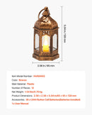 VEVOR dekoratīvās sveču laternas, 12 gab., LED elektriskās bezliesmas sveces, plastmasas LED turētājs ar stiklu, sienas piekarināmas iekštelpu lieveņa laternas, piemērotas kāzu galdiem, ballītēm un lauku stila interjera dekoram, bronzas krāsā