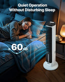 VEVOR 102 cm oscilējošais torņventilators ar 24 stundu taimeri, 7,1 m/s, tālvadības pults vadība