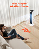 VEVOR 102 cm oscilējošais torņventilators ar 24 stundu taimeri, 7,1 m/s, tālvadības pults vadība