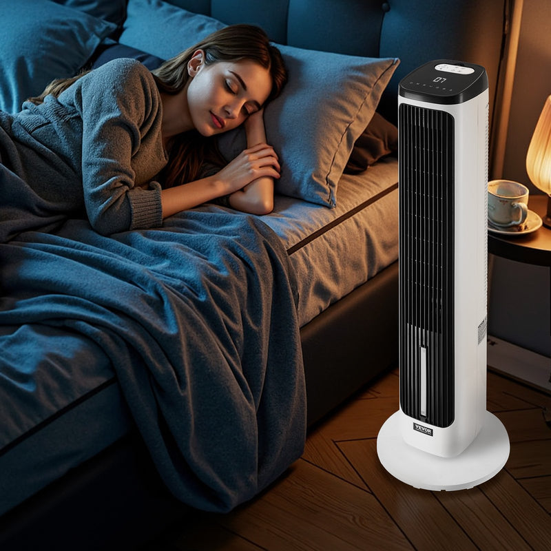 VEVOR 102 cm oscilējošais torņventilators ar 24 stundu taimeri, 7,1 m/s, tālvadības pults vadība
